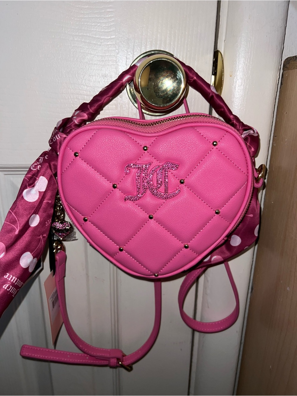 Juicy Couture Pink Heart Crossbody Bag NWT Coquette Y2K